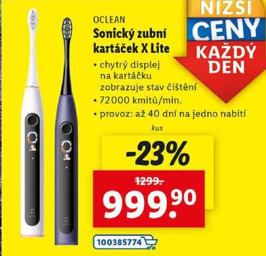 Sonický zubní kartáček X Lite