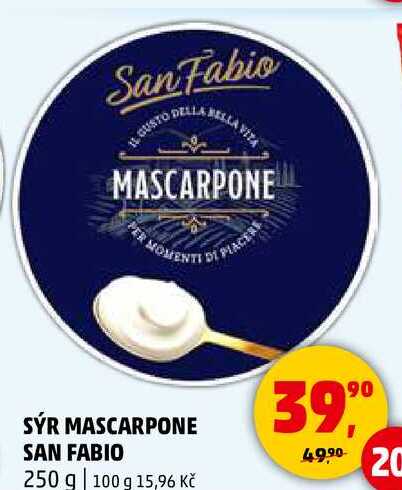 SÝR MASCARPONE SAN FABIO, 250 g