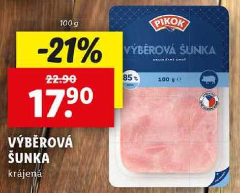 VÝBĚROVÁ ŠUNKA, 100 g