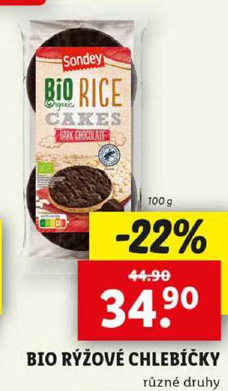 BIO RÝŽOVÉ CHLEBÍČKY, 100 g