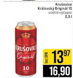 Krušovice Královský Originál 10 světlé výčepní 0,5l