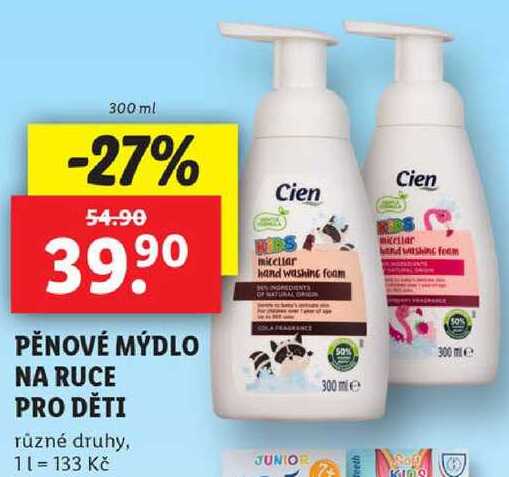 PĚNOVÉ MÝDLO NA RUCE PRO DĚTI, 300 ml