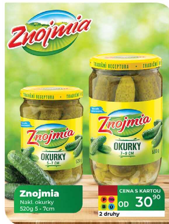 Znojmia okurky 520g 5-7cm