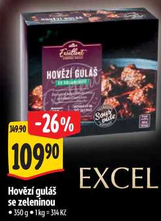 Hovězí guláš se zeleninou, 350 g