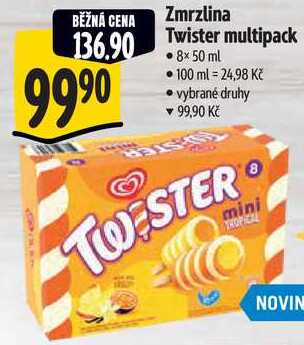 Zmrzlina Twister multipack, 8x 50 ml