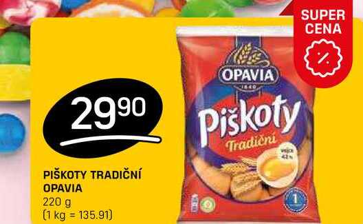 PIŠKOTY TRADIČNÍ OPAVIA 220 g