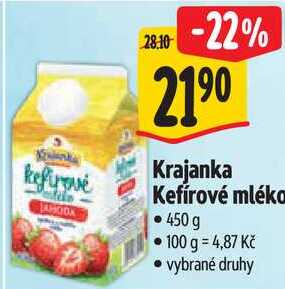 Krajanka Kefírové mléko, 450 g