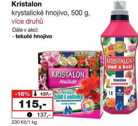 Kristalon krystalické hnojivo, 500 g