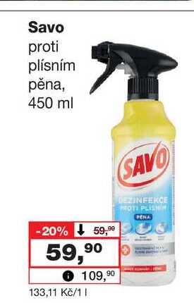 Savo proti plísním pěna, 450 ml
