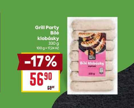 Grill Party Bilé klobásky 330 g