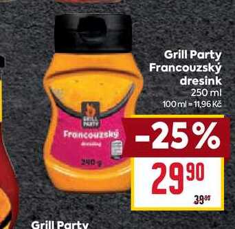 Grill Party Francouzský dresink 250 ml 