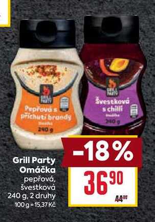 Grill Party Omáčka pepřová, švestková 240 g