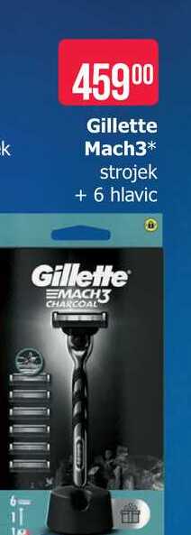 Gillette Mach3 strojek + 6 hlavic 
