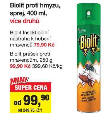Biolit prášek proti mravencům, 250 g  