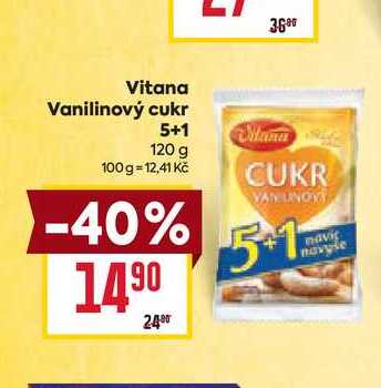 Vitana Vanilinový cukr 5+1 36° 120 g  v akci
