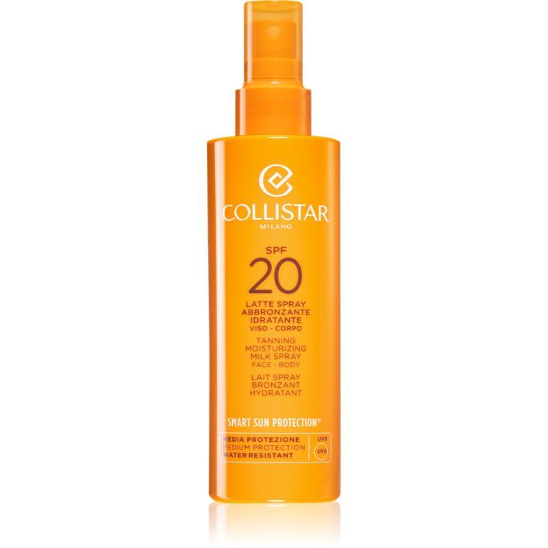 Collistar Smart Sun Protection Tanning Moisturizing Milk Spray SPF 20 ochranné mléko ve spreji SPF 20 200 ml