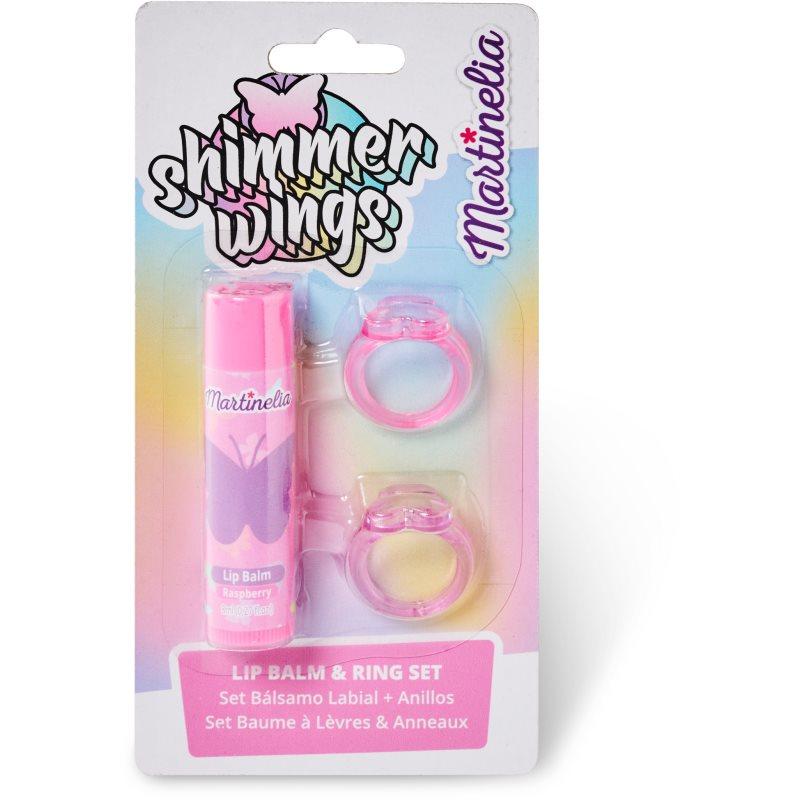 Martinelia Shimmer Wings Lip Balm & Ring Set sada pro děti