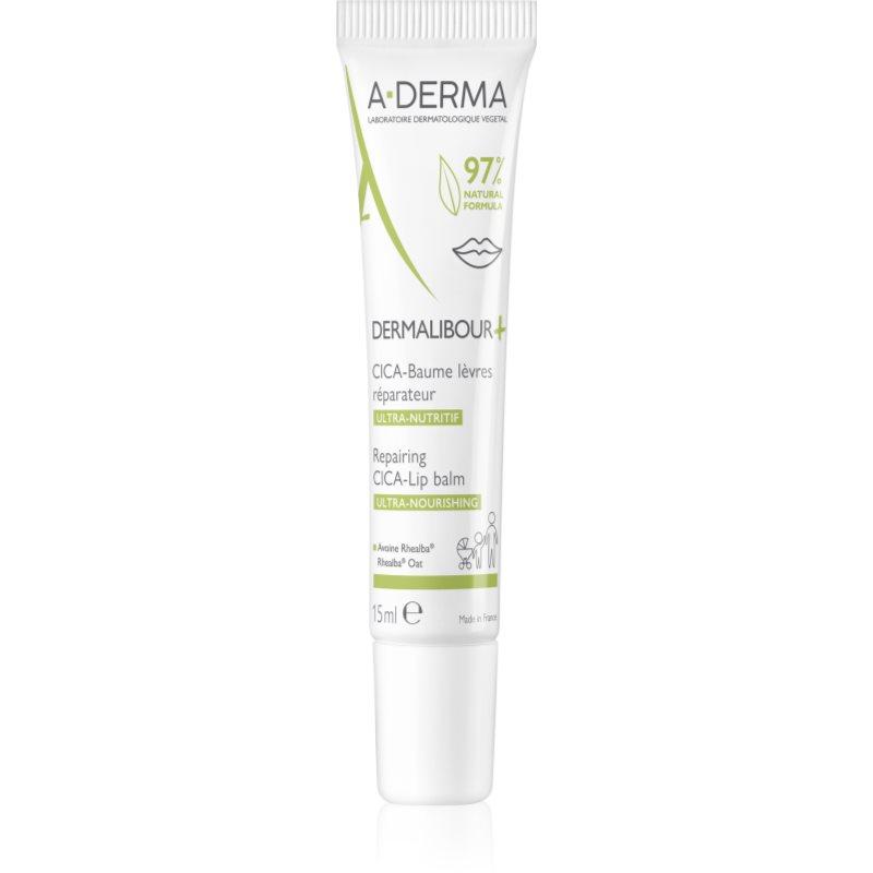 A-Derma Dermalibour+ vyživující balzám na rty s hydratačním účinkem 15 ml