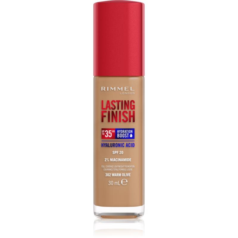 Rimmel Lasting Finish 35H Hydration Boost hydratační make-up SPF 20 odstín 302 Warm Olive 30 ml