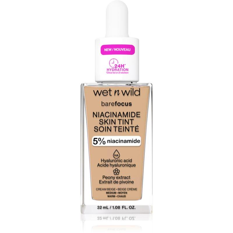Wet n Wild Bare Focus Niacinamide Skin Tint lehký hydratační make-up odstín Cream Beige (Warm) 32 ml