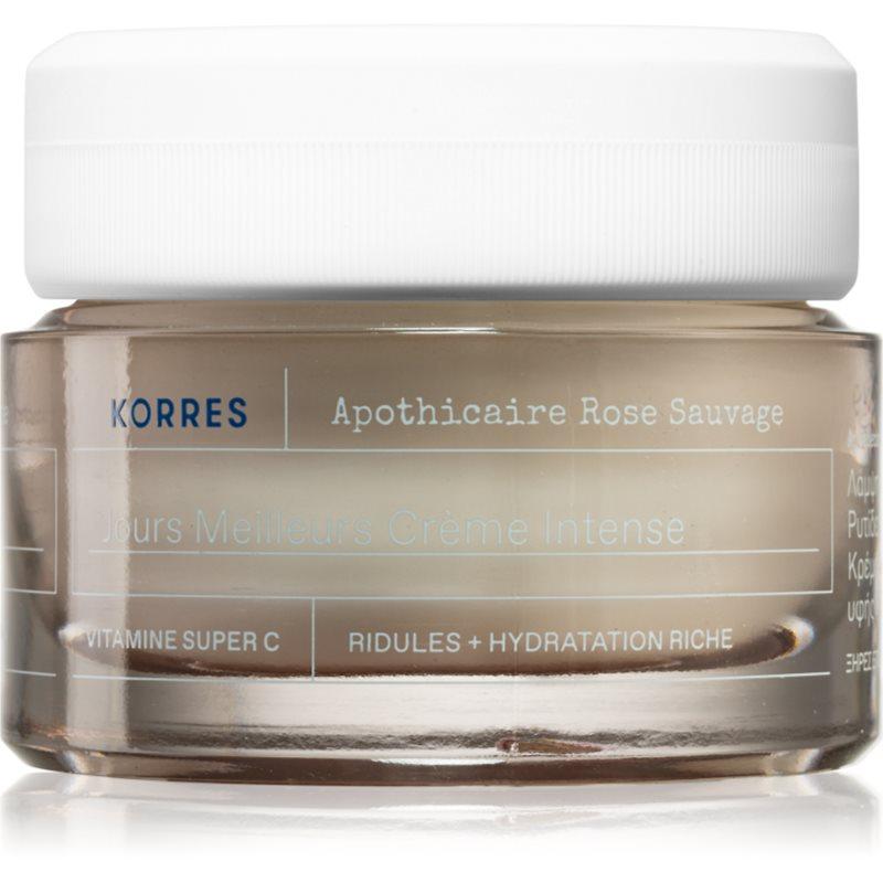Korres Wild Rose rozjasňující denní krém pro suchou pleť 40 ml