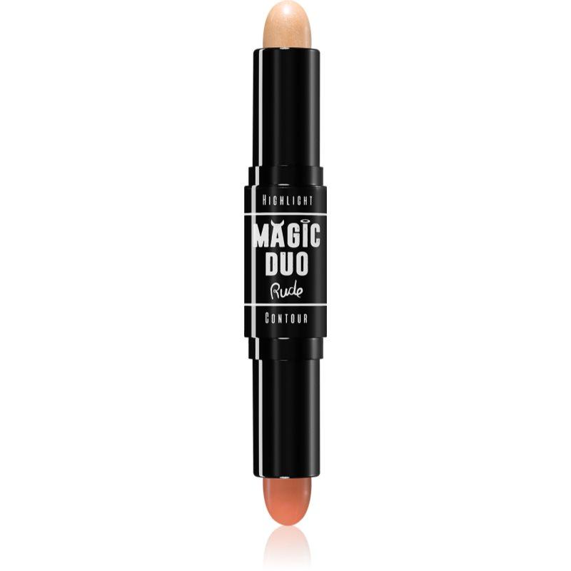 Rude Cosmetics Magic Duo oboustranná konturovací tyčinka odstín Medium 4.5 g