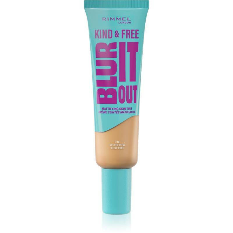 Rimmel Kind & Free Blur It Out lehký hydratační make-up SPF 20 odstín 210 Golden Beige 30 ml