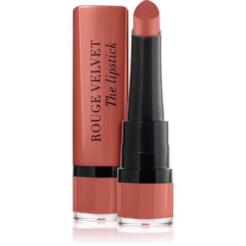 Bourjois Rouge Velvet The Lipstick matná rtěnka odstín 46 Honey Nougat 2.4 g