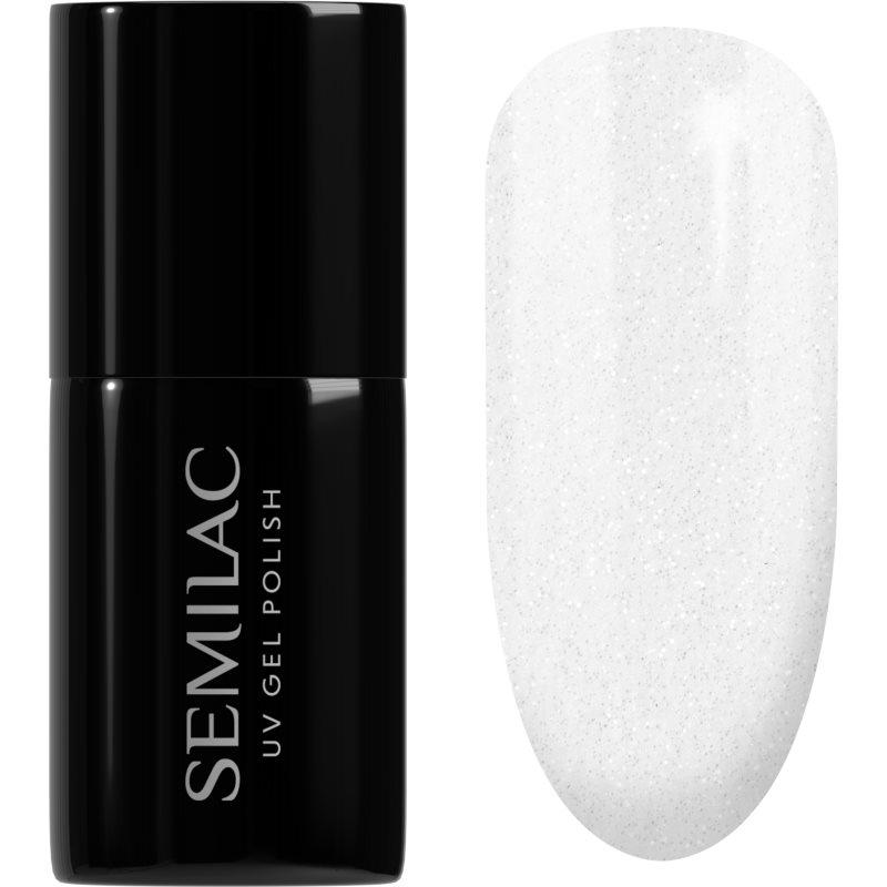Semilac UV Hybrid Black & White gelový lak na nehty odstín 091 Glitter Milk 7 ml