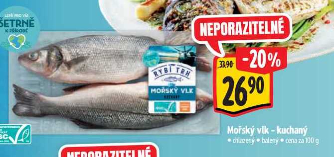  Mořský vlk - kuchaný 100 g 