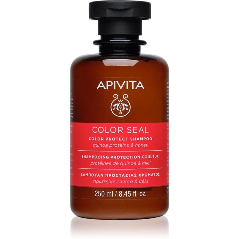 Apivita Color Seal Shampoo šampon pro ochranu barvených vlasů bez sulfátů 250 ml