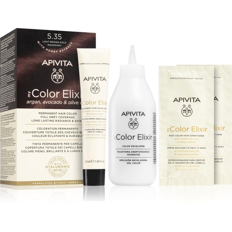 Apivita My Color Elixir barva na vlasy bez amoniaku odstín 5.35 Light Brown Gold Mahogany 1 ks