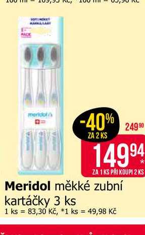 Meridol měkké zubní kartáčky 3 ks 