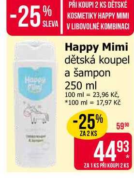 Happy Mimi dětská koupel a šampon 250 ml 