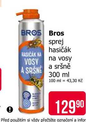 Bros sprej hasičák na vosy a sršně 300 ml