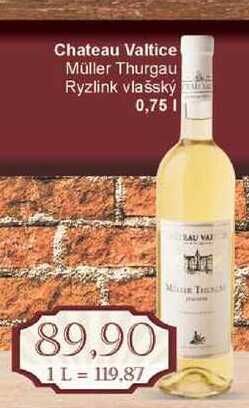 Chateau Valtice Müller Thurgau Ryzlink vlašský 0,75l