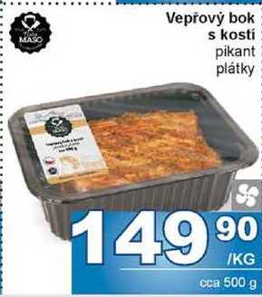 Vepřový bok s kosti pikant plátky 1kg