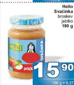 Hello Svačinka broskev jablko 190 g