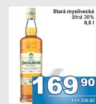 Stará myslivecká žitná 38% 0,5l
