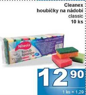 Cleanex houbičky na nádobí classic 10 ks