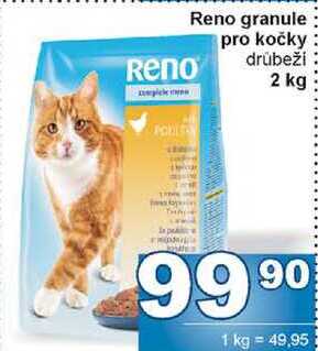 Reno granule pro kočky drůbeží 2 kg