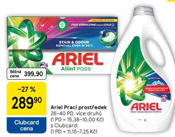 Ariel Prací prostředek, 26-40 PD, více druhů 