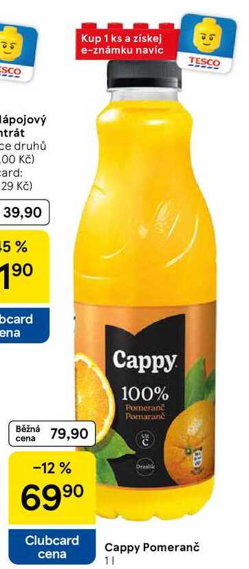Cappy Pomeranč, 1 l 