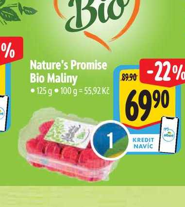  Nature's Promise Bio Maliny 125 g 