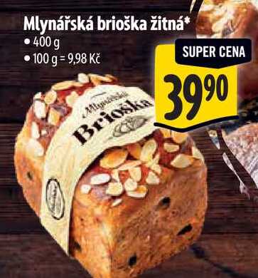 Mlynářská brioška žitná 400g 