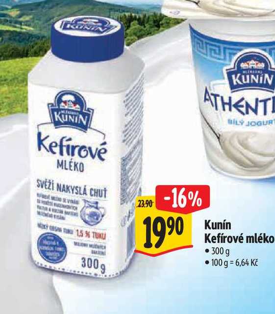  Kunín Kefírové mléko 300 g  