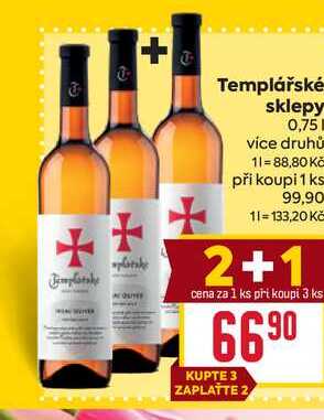 Templářské sklepy 0,75l