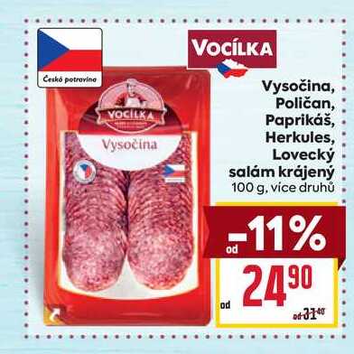 Lovecký salám krájený 100 g 