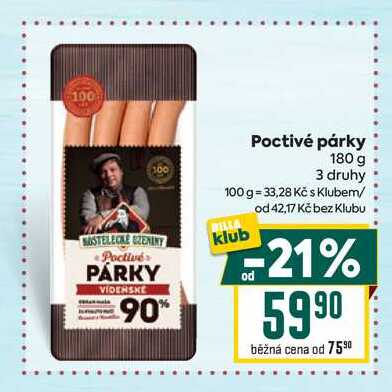 Poctivé párky 180 g