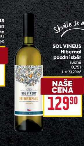 SOL VINEUS Hibernal pozdní sběr suché 0,75l